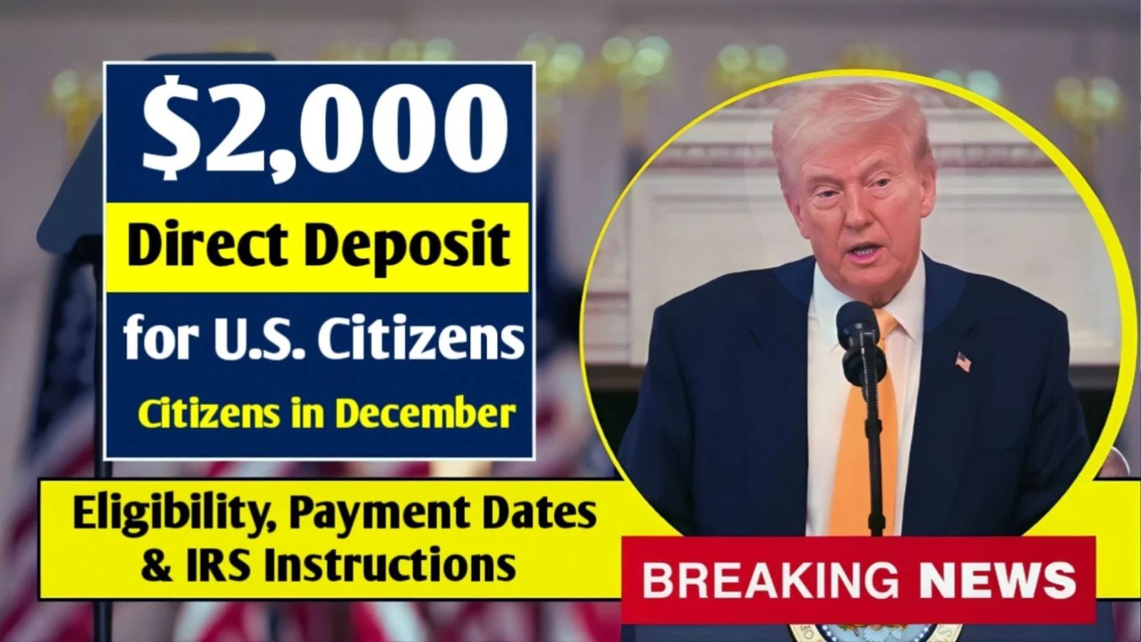 $2,000 December Deposit: IRS Rules & Payout Schedule